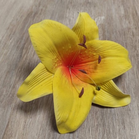 Barrette 16 cm Jaune Lilly