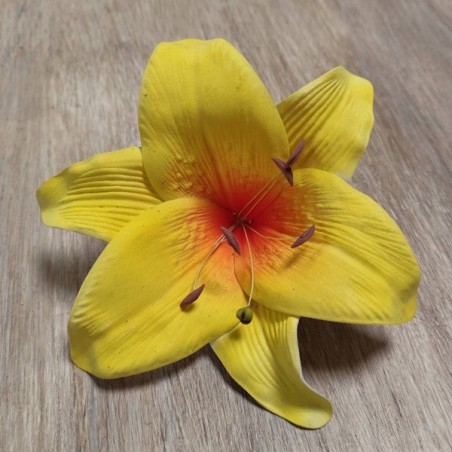 Barrette 16 cm Jaune Lilly