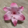 Barrette 16 cm rose et blanc Lilly
