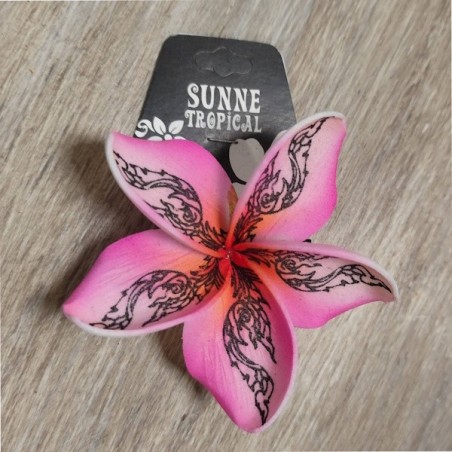 Barrette frangipane rose tattoo