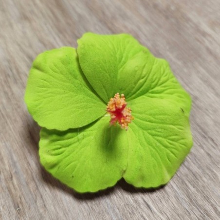 Barrette à cheveux Hibiscus vert