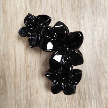 Pinces à cheveux croco triple frangipane couleur Noire
