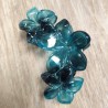 Pinces à cheveux croco triple frangipane couleur bleu