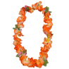 Colliers de fleurs hawaïens pour fêtes et soirées. couleur orange