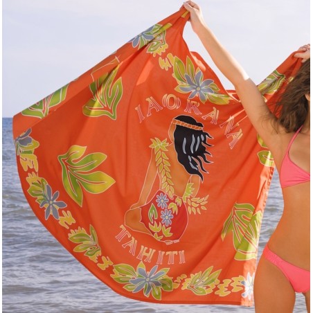 Paréo Femme Grande Taille - Motifs Polynésiens Tahiti Authentiques