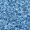 Ensemble Jupe Longue et Top tahitian Bohème motif feuillage  Bleu | Style Tahitien Femme
