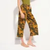 Pantalon de plage rouge aux motifs tropicaux