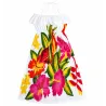 Robe blanche  volant poitrine bouquet de fleurs