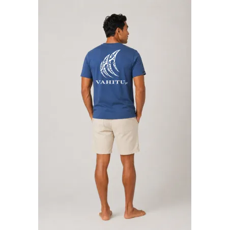 T-shirt Vahitu.pf Bleu Polynésie | Produit-Pacifique.com