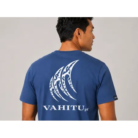 T-shirt Vahitu.pf Bleu Polynésie | Produit-Pacifique.com
