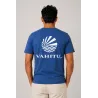 T-shirt Vahitu.pf Bleu drapeau Polynésien | Produit-Pacifique.com
