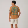T-shirt Vahitu.pf  couleur moutarde tatouage croix marquisienne - Polynésien | Produit-Pacifique.com