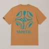 T-shirt Vahitu.pf  couleur moutarde tatouage croix marquisienne - Polynésien | Produit-Pacifique.com