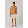 T-shirt Vahitu.pf  couleur moutarde tatouage croix marquisienne - Polynésien | Produit-Pacifique.com