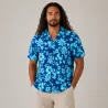 Chemise Hawaïenne Bleue Homme – Motifs Fleurs Turquoise | Style Polynésien