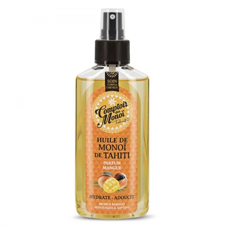 Huile Monoï de Tahiti mangue 100ml - Soin Corps et Cheveux | Comptoir des Monoï