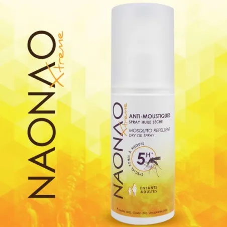 Spray Huile Sèche Anti-moustiques NaoNao Xtreme (100mL) | Comptoir des Monoï