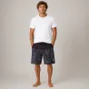 bermuda Noir surfeur INVAD TAHITI  aux motifs feuillages tropicals
