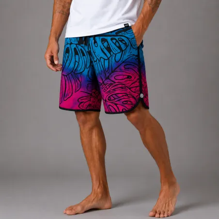 bermuda surfeur aux couleurs du pacifique