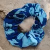 Chouchou Hibiscus bleu &  turquoise | Accessoire Cheveux