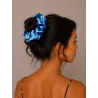 Chouchou Hibiscus bleu &  turquoise | Accessoire Cheveux
