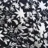 Ensemble Jupe Longue et Top noir et blanc fleurs et feuillage | Style Tahitien Femme