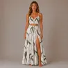 Ensemble Jupe Longue et Top Bohème Chic blanc| Style Tahitien Femme