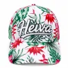 Casquette  Heiva Tahiti blanche fleurie  | Style îles