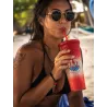 Tumbler XL 75 cl effet cristal - Gobelet avec paille