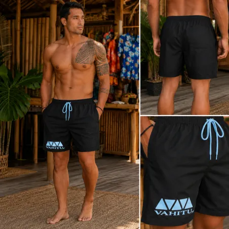 Short de bain homme VAHITU Premium - Confort haut de gamme | Produit Pacifique