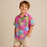 Chemise hawaïenne rose vintage enfant