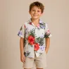Chemise hawaïenne beige vintage enfant