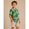 Chemise hawaïenne verte tortue enfant