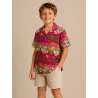 Chemise Hawaïenne rose Garçon Plage