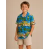 Chemise Hawaïenne turquoise Garçon Plage