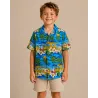 Chemise Hawaïenne turquoise Garçon Plage