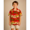 Chemise hawaïenne enfant rouge – Motifs îles tropicales