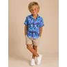 Chemise hawaïenne bleu tortue enfant