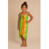 Paréo enfant vert, orange et jaune – Paréo de plage fille tropical | Produit Pacifique