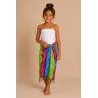 Paréo Tahiti rose et turquoise – Paréo plage femme fleuri
