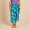 Paréo enfant bleu turquoise motifs palmiers – Paréo fille 3 à 10 ans