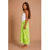 Paréo enfant vert clair à fleurs de tiaré blanches – Léger et coloré