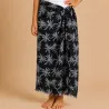 Paréo enfant noir à petits palmiers blancs – Esprit tropical