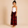 Paréo enfant noir et rouge tortue polynésienne – Motifs poissons et tatouage tribal