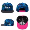 Casquette Snapback Tahiti Tropicale Bleue | Visière plate réglable