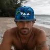 Casquette Snapback Tahiti Tropicale Bleue | Visière plate réglable