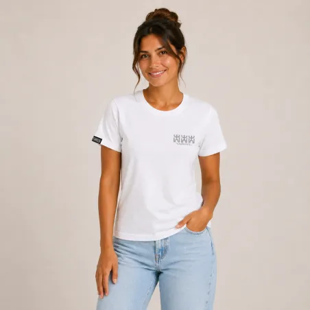 T-shirt Vahitu.pf blanc tatouage oiseaux Polynésien | Produit-Pacifique.com