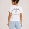 T-shirt Vahitu.pf blanc tatouage oiseaux Polynésien | Produit-Pacifique.com