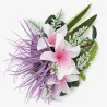 Composition florale cheveux blanc rose – Accessoire Polynésien