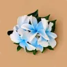 Composition florale bleu pour cheveux – 20 cm